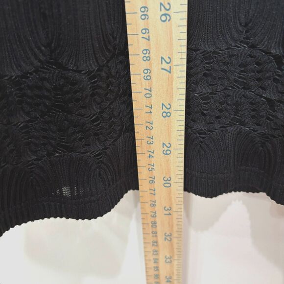 Catherines Black Lace Tunic Top sz 2X Textured Witchy Dark Romantic Whimsigoth - Picture 5 of 11